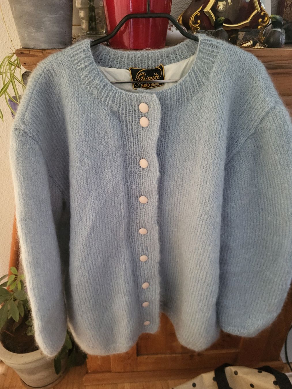 Giacche: Grimsoe Hand Made Strickjacke Hellblau, Vintage Stil – Nuovo (secondo la descrizione) da Winterthur venduto da rab_tr8n