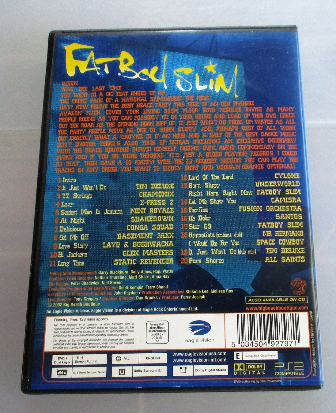Tutti i DVDs: FAT BOY SLIM - Live On Brighton Beach DVD – Usato da Wattwil venduto da Muriel10 1