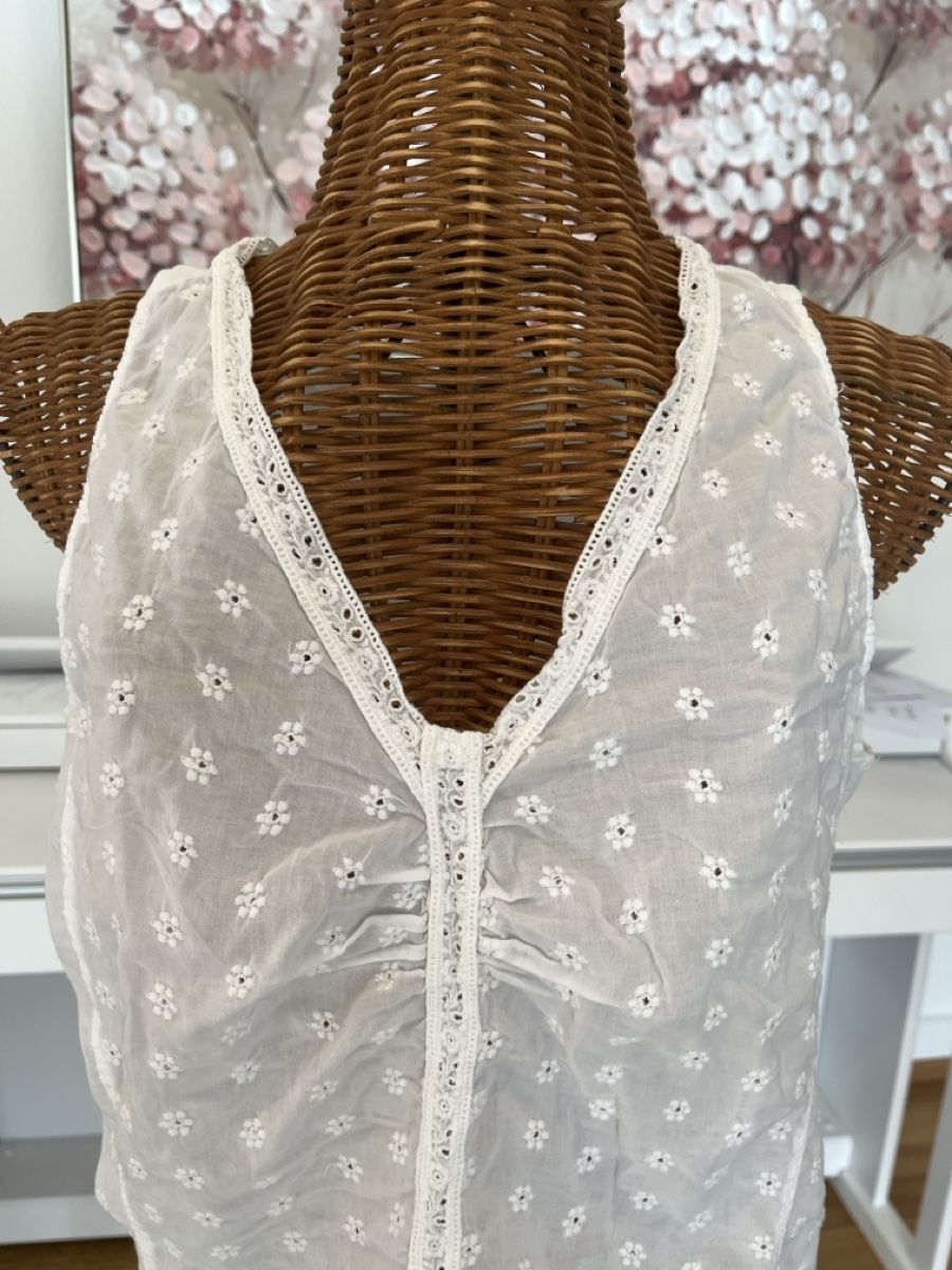Marella Top: Spitzentop von Marella, Baumwolle, XS – Usato da Solothurn venduto da Bobesch08 1