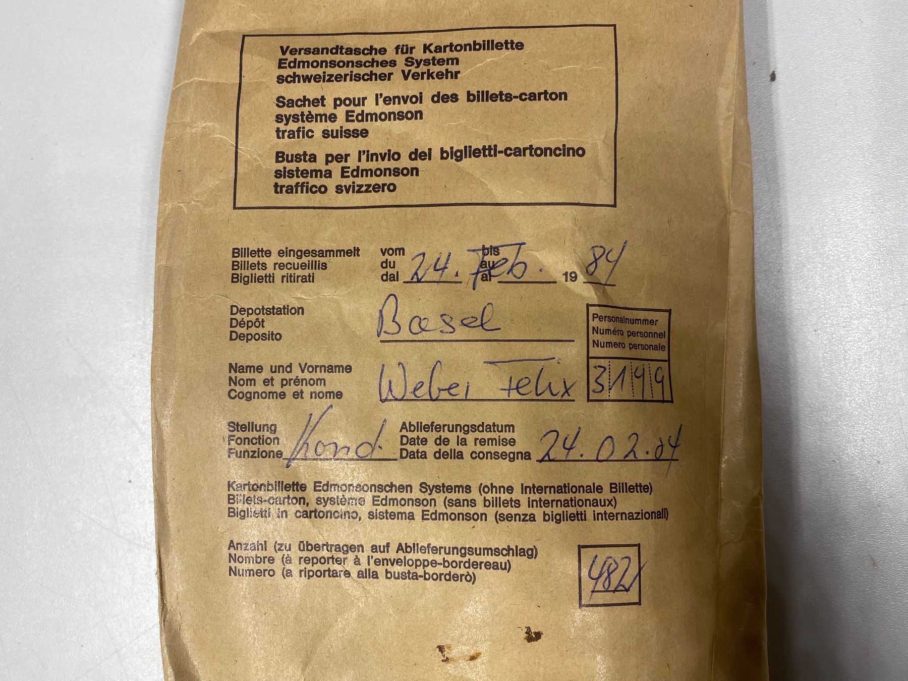Biglietti: LOT Bahnbillette Basel ///G938 – Usato da Bern venduto da JMsoehne1987