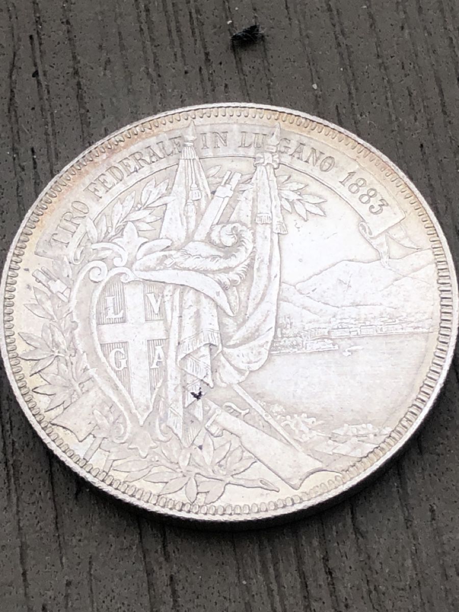 Medaglie: 5 Franken Schützentaler 1883 – Usato da Mühlethal venduto da nyffeler2815 1