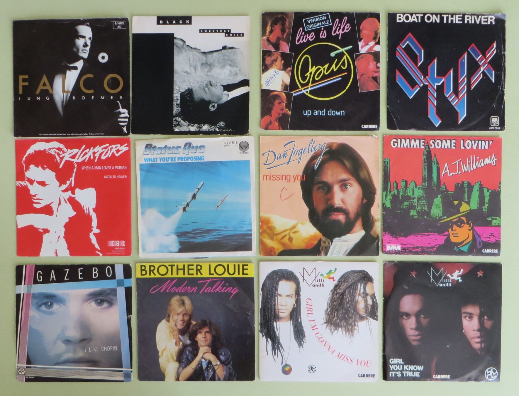 Schallplatten: 12 VINYL SINGLES, DIVERSE SCHLAGER, POP, ROCK – Gebraucht aus Neuhausen von luckimucki
