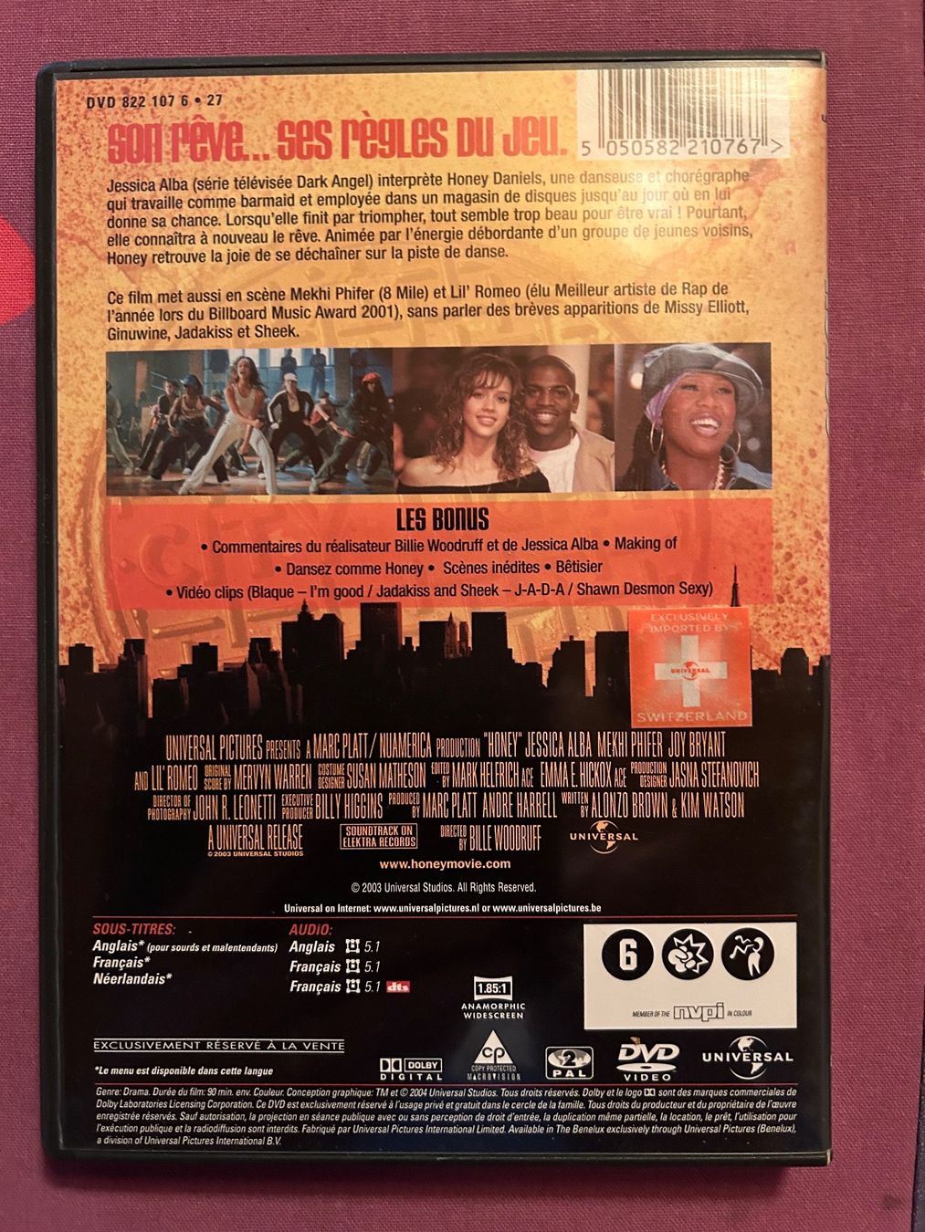 Tutti i DVDs: HONEY (JESSICA ALBA) – Usato da St-Cierges venduto da Crisi53 1