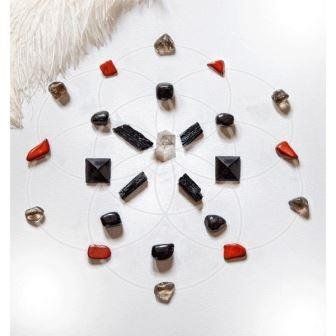 Minerali & Pietre curative: Crystal Grid - Schutz & Erdung – Nuovo e nell'imballaggio originale da Mauren venduto da Yeelen 1