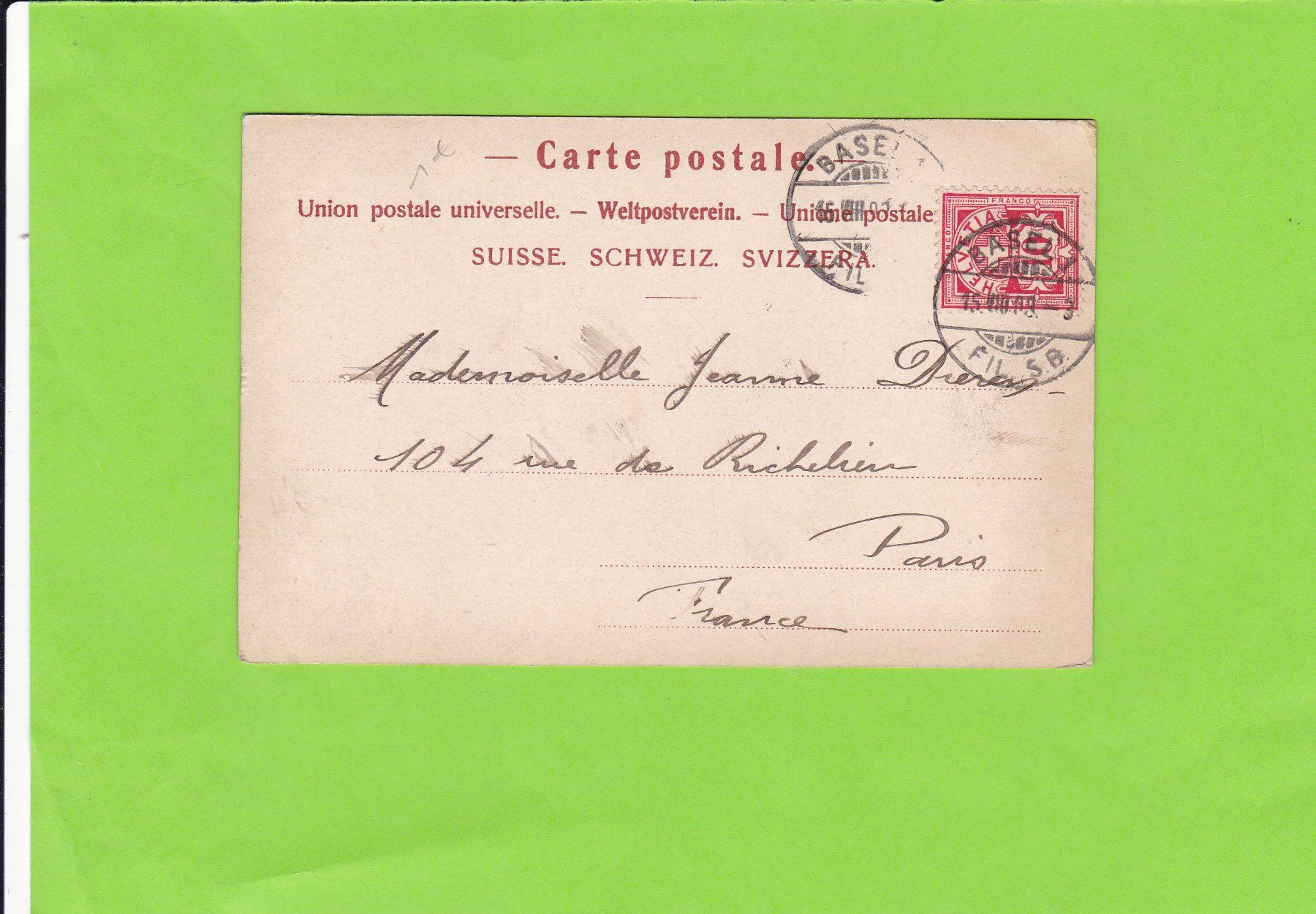 Cartoline postali: Basel-Wettsteinbrücke – Usato da St. Peterzell venduto da neckertal 1