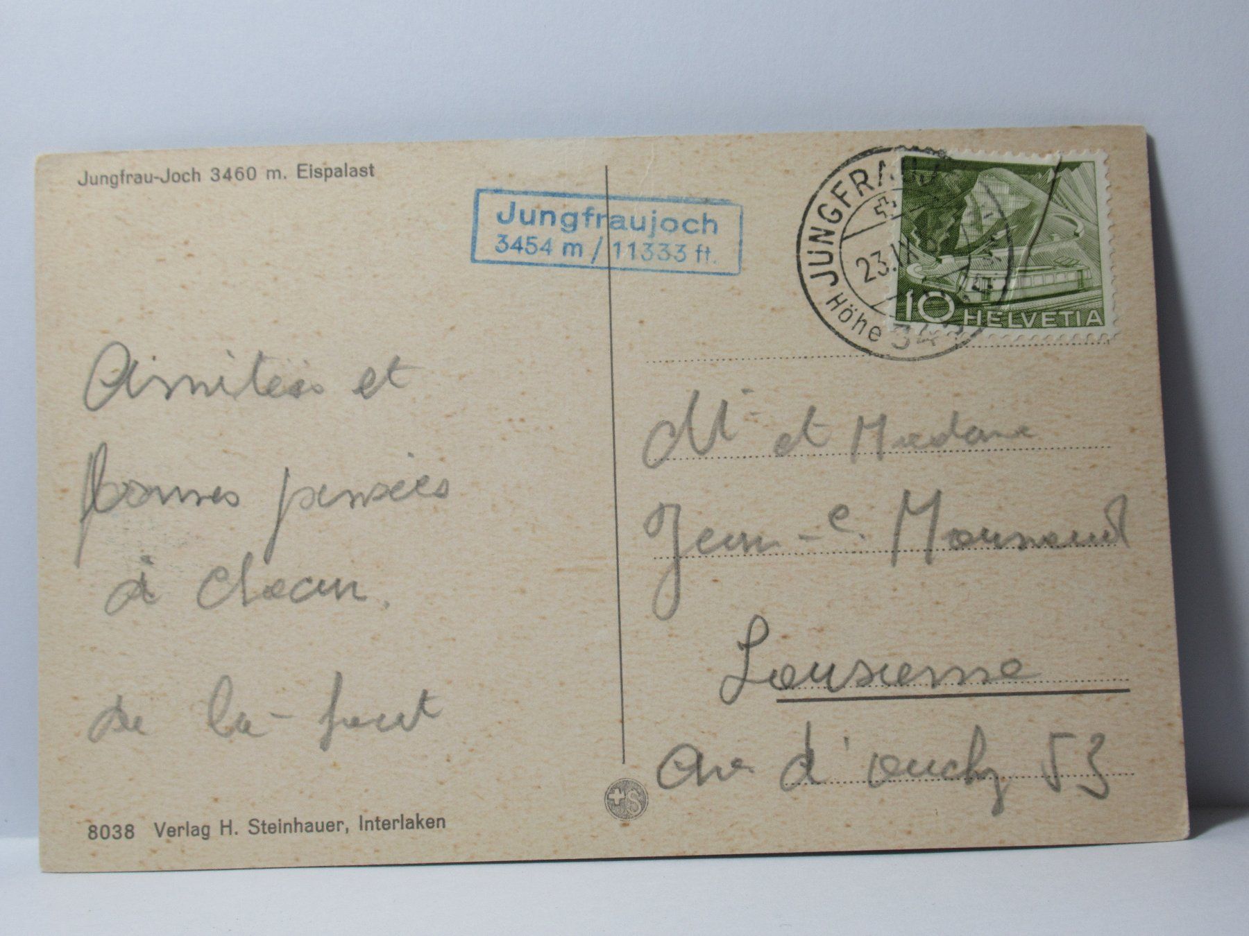 Cartes postales: Jungfrau - Joch , Eispalast 1957 – D'occasion à Grenchen par Bluemchen1900 1
