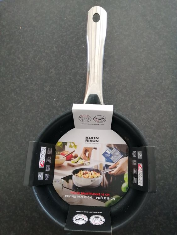 Gusseisen Grillpfanne 20cm Mit Klappbarem Holzgriff - Für Alle Herdarten Inkl. Induktion