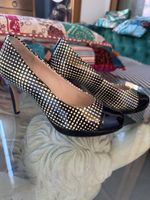 Pumps v. Högl schwarz-beige kariert wie NEU! 
