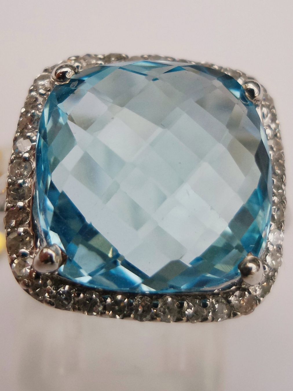 Anelli: Diamanten und Blau Topas Ring – Nuovo (secondo la descrizione) da Zürich venduto da Benedikt21 4