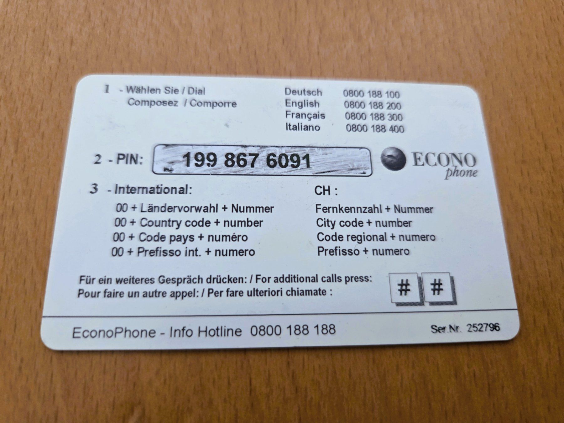 Schede telefoniche: PREPAID - SCHWEIZ – Usato da Brüttisellen venduto da Nighttrain 1