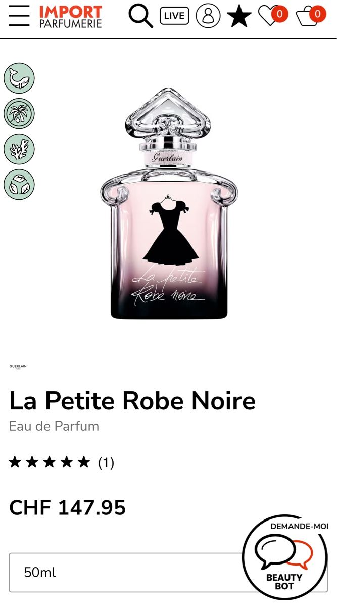 Guerlain Profumi & Eau de Toilette: Guerlain | La petite Robe noire 50ml – Nuovo (secondo la descrizione) da Wiedlisbach venduto da Blueberry.6 3