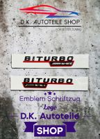Mercedes AMG Biturbo 3D Aufkleber Emblem Logo Rot/Schwarz
