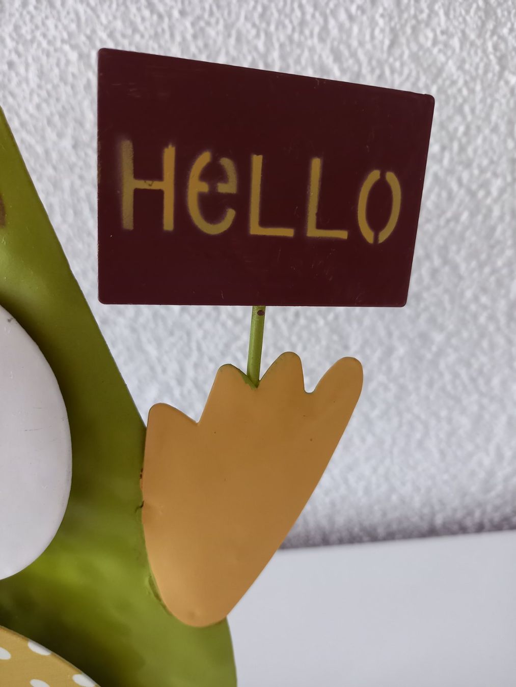 Tutte le decorazioni: Deko-Eule mit "HELLO" Schild – Usato da Obernau venduto da Corolli 1