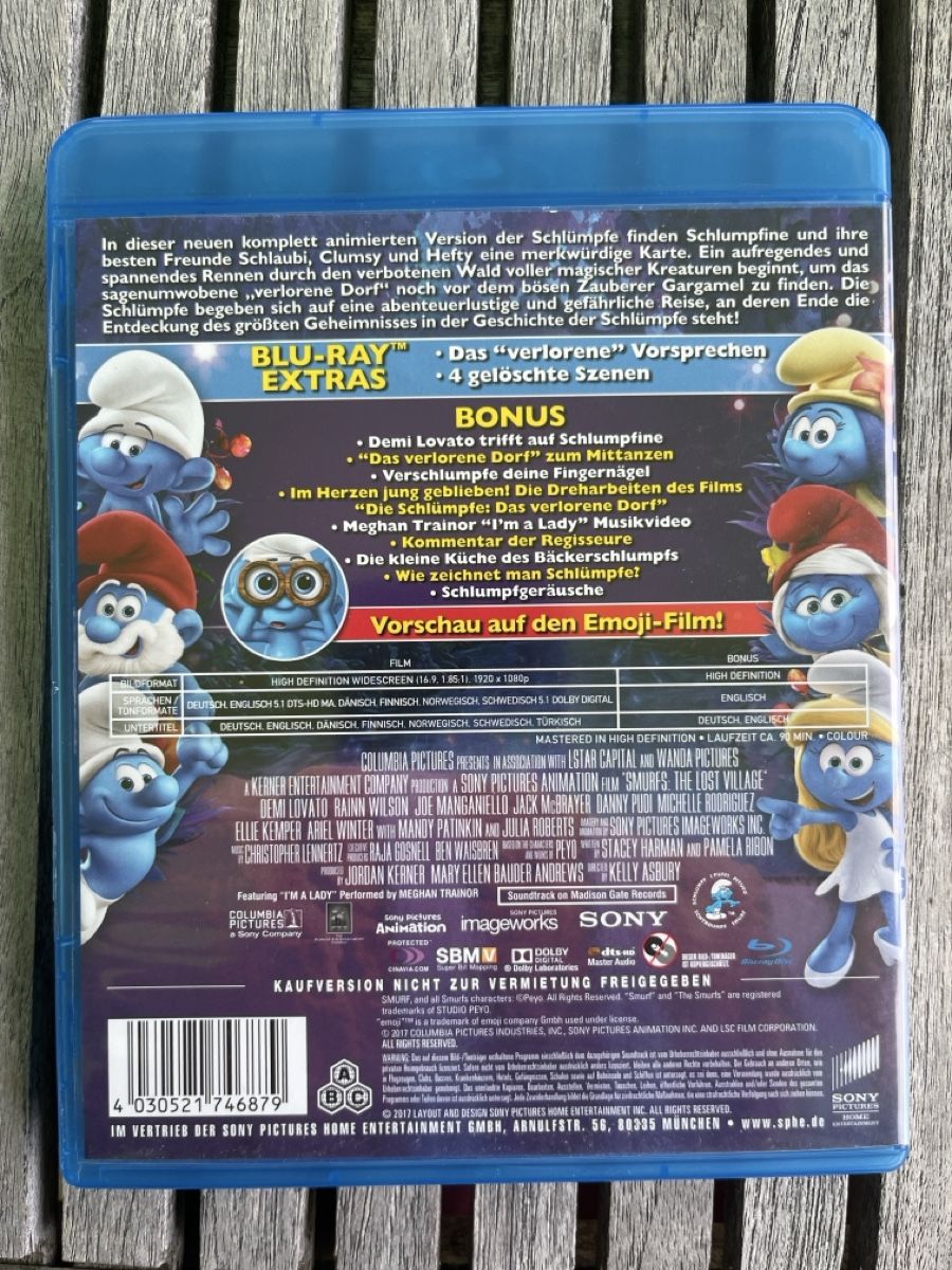 Tutti i DVDs: Bluray Die Schlümpfe - das verlorene Dorf – Usato da Winterthur venduto da Sabbia99 1