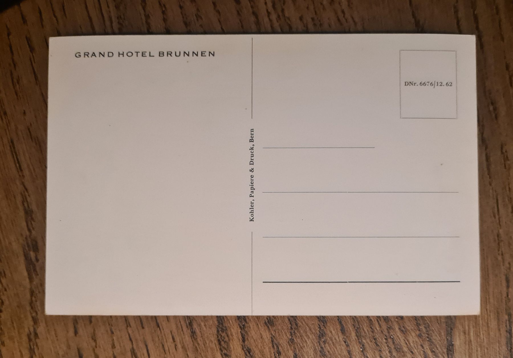 Cartoline postali: Grand Hotel Brunnen – Usato da Ebikon venduto da Donar50 1