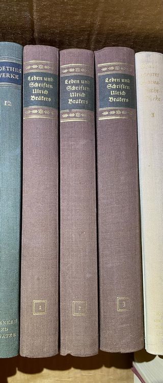 Ulrich Bräker Leben und Schriften 3 Bände Basel 1945 Kaufen auf Ricardo