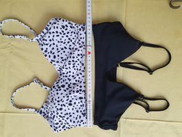 Shein Bikini Oberteile Gr. 140 Schwarz/Weiss Gepunktet