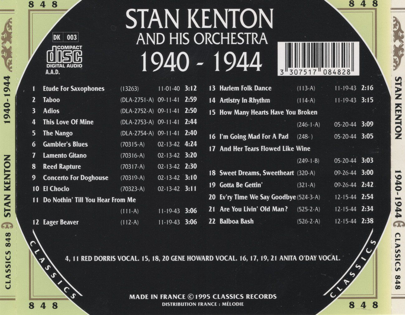 CD: Jazz-CD:  Stan Kenton  "The Chronogical..." (Classics) – Usato da Hochfelden venduto da mue_lhm9 3