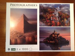 Puzzle 3x 1000 pièces Photographers Sebastien Nagy
