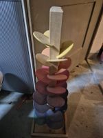Kugelbahn aus Holz bunt Regenbogen 