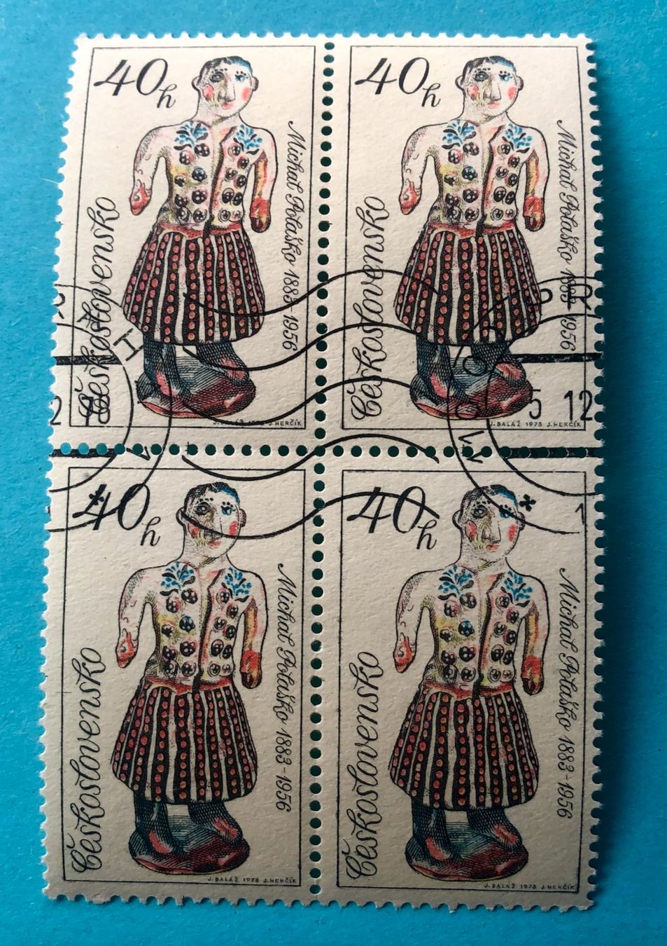Tutti i francobolli: Briefmarken aus  Tschechoslowakei  4er Block gestempelt  – Usato da Aarau venduto da Angi-007