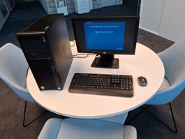 HP Z440 Workstation Computer mit Monitor, Tastatur, Maus