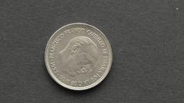 Spanien 5 Pesetas 1957 Francisco Franco gebraucht