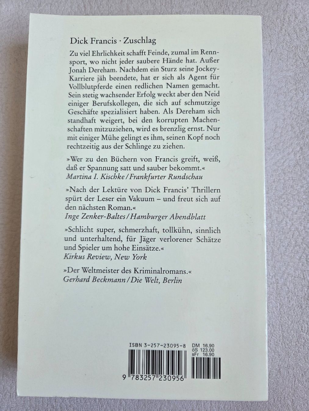 Libri: Dick Francis - Zuschlag – Usato da Bergdietikon venduto da Tanne_10 1