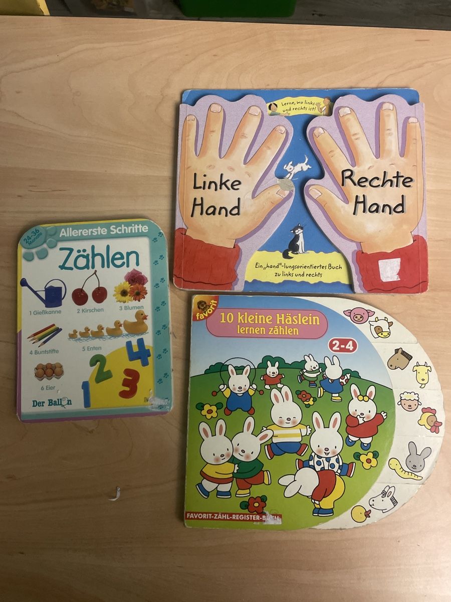 Libri: 3 Kinder Kartonbücher: Zählen, Farben, Links & Rechts – Usato da Obergerlafingen venduto da cabo4