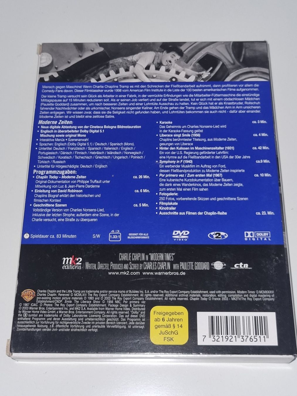 Tutti i DVDs: DVD: Charlie Chaplin - Moderne Zeiten – Usato da Ehrendingen venduto da Thomas_2 1