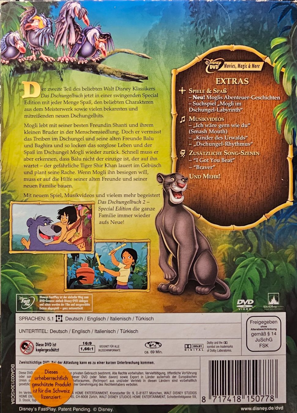 Tous les DVDs: Das Dschungelbuch 2 – D'occasion à Wahlen b. Laufen par Cg10 1