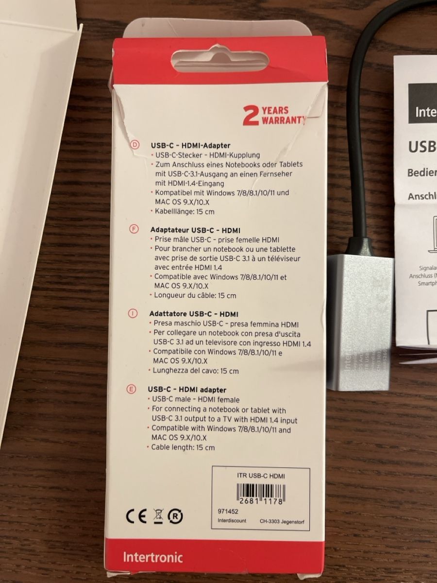 Adapter: USB-C - HDMI Adapter (Intertronic) – Neu (gemäss Beschreibung) aus Zürich von flu_q75t 4