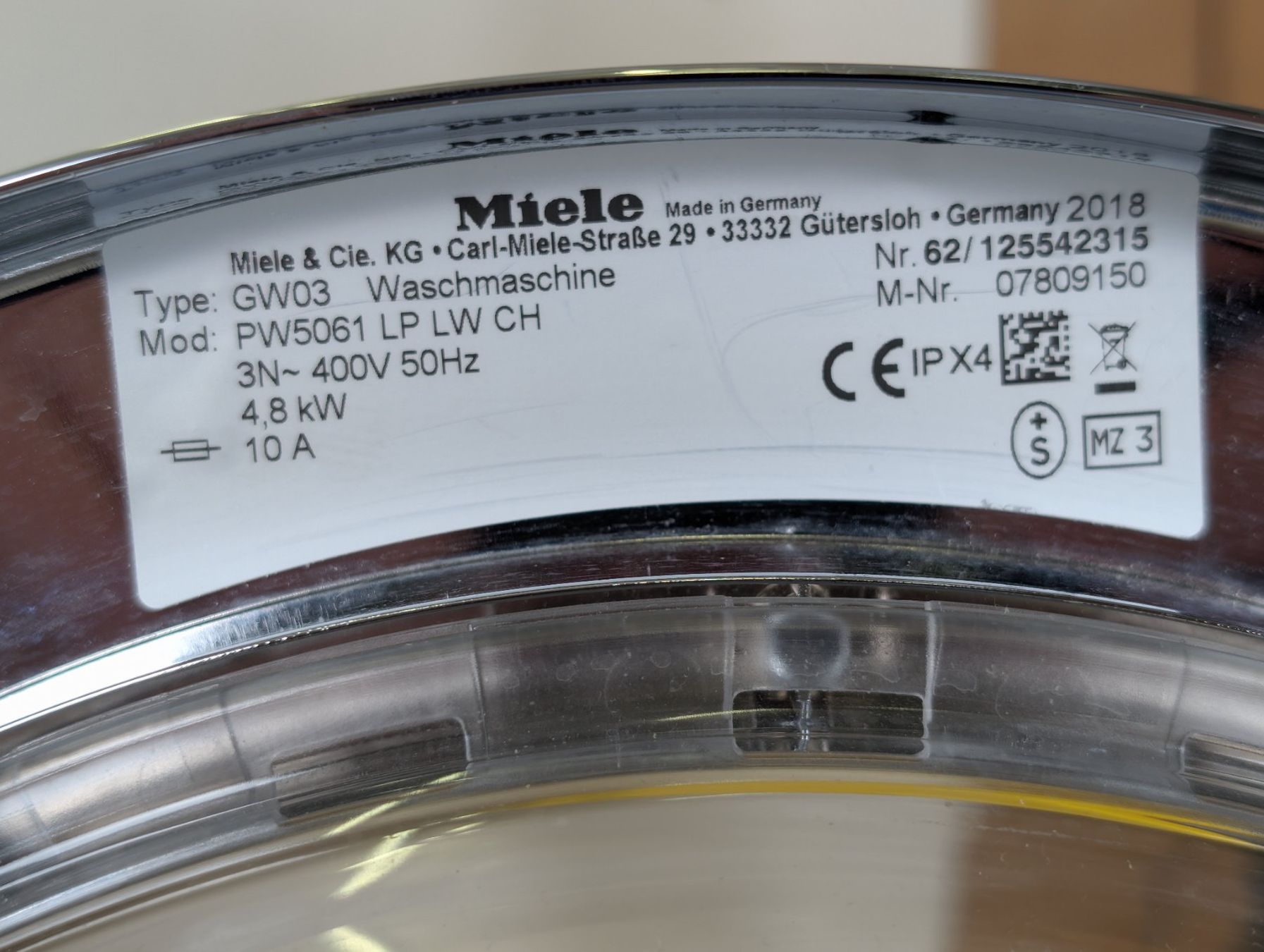 Miele Lavatrici: Miele PW5061 LP LW CH von 2018 – Usato da Winterthur venduto da Hint17 8