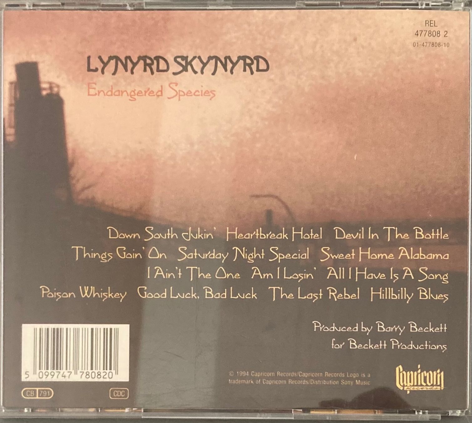 CDs: LYNYRD SKYNYRD - ENDANGERED SPECIES – D'occasion à Poliez-Pittet par Newtown-Records 1