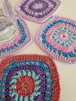 Häkel Coaster Glas Tassen Untersetzer Deko Lavender