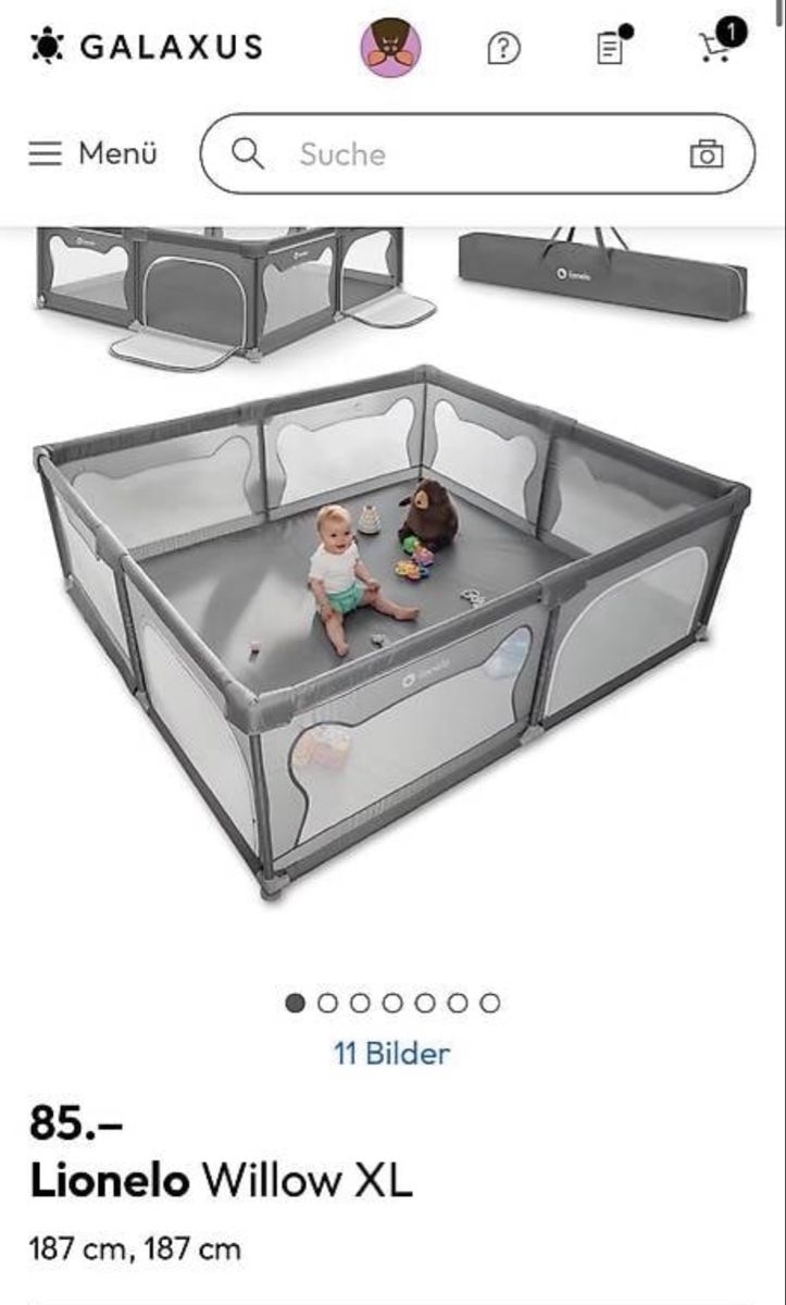 Lionelo Box & Barriere di sicurezza: Lionelo Willow XL - Laufgitter  – Usato da Mollis venduto da Escobar4711