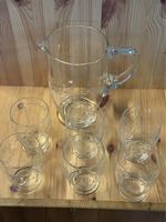Sommer-Set: Glaskrug mit 6 Gläser, Top! Super Preis