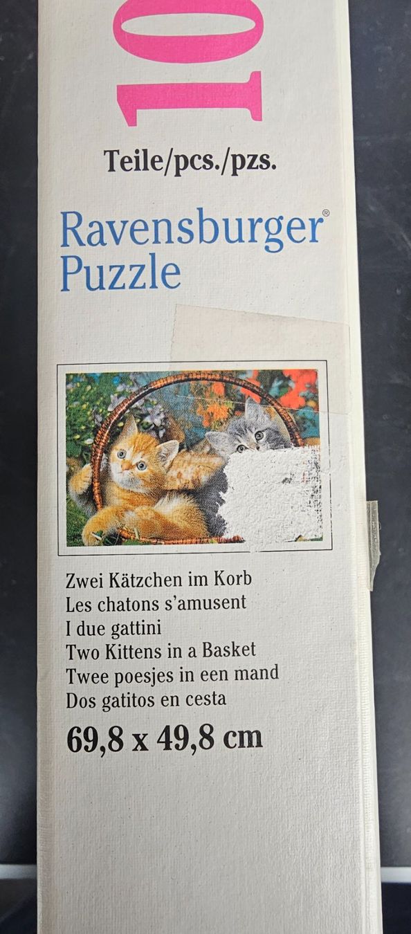 Puzzle: Puzzle Ravensburger 1000 Teile - Kätzchen im Korb – Usato da Altstätten SG venduto da Carrybones 1