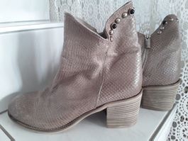 Neuw. LEDER Ankel Boot Gr. 39 Neupr. 110.-