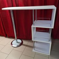 Weisser Bartisch / Stehtisch mit Regal - Top Zustand!