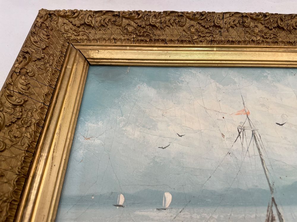 Ölgemälde aus Südfrankreich vintage Öl Gemälde Wandbild | Kaufen auf ...