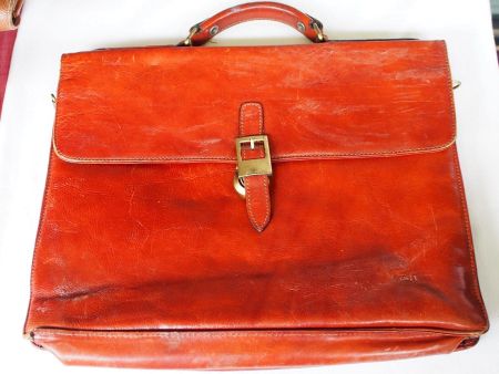 Splendide cartable en cuir