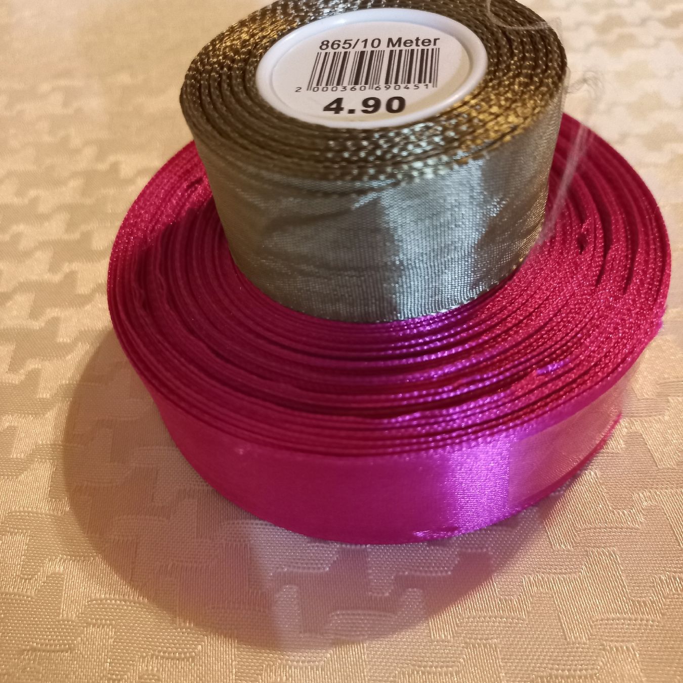 Nastri decorativi: Lot de deux rubans 🌺rose 🌺et doré🌺 – Nuovo (secondo la descrizione) da Dompierre FR venduto da fat_xth5 9