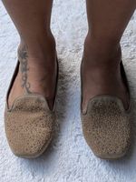 Schicke Mokassins mit Nieten, Gr. 39-40