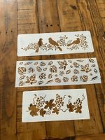 Neues 3er  Set Malschablonen Bordüren, Shabby Chic