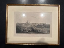 Antikes Bild des Petersdom in Rom  