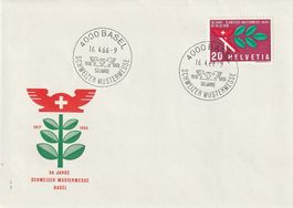 Brief: 50 Jahre Schweizer Mustermesse Basel 1966, ab 1.- Fr.
