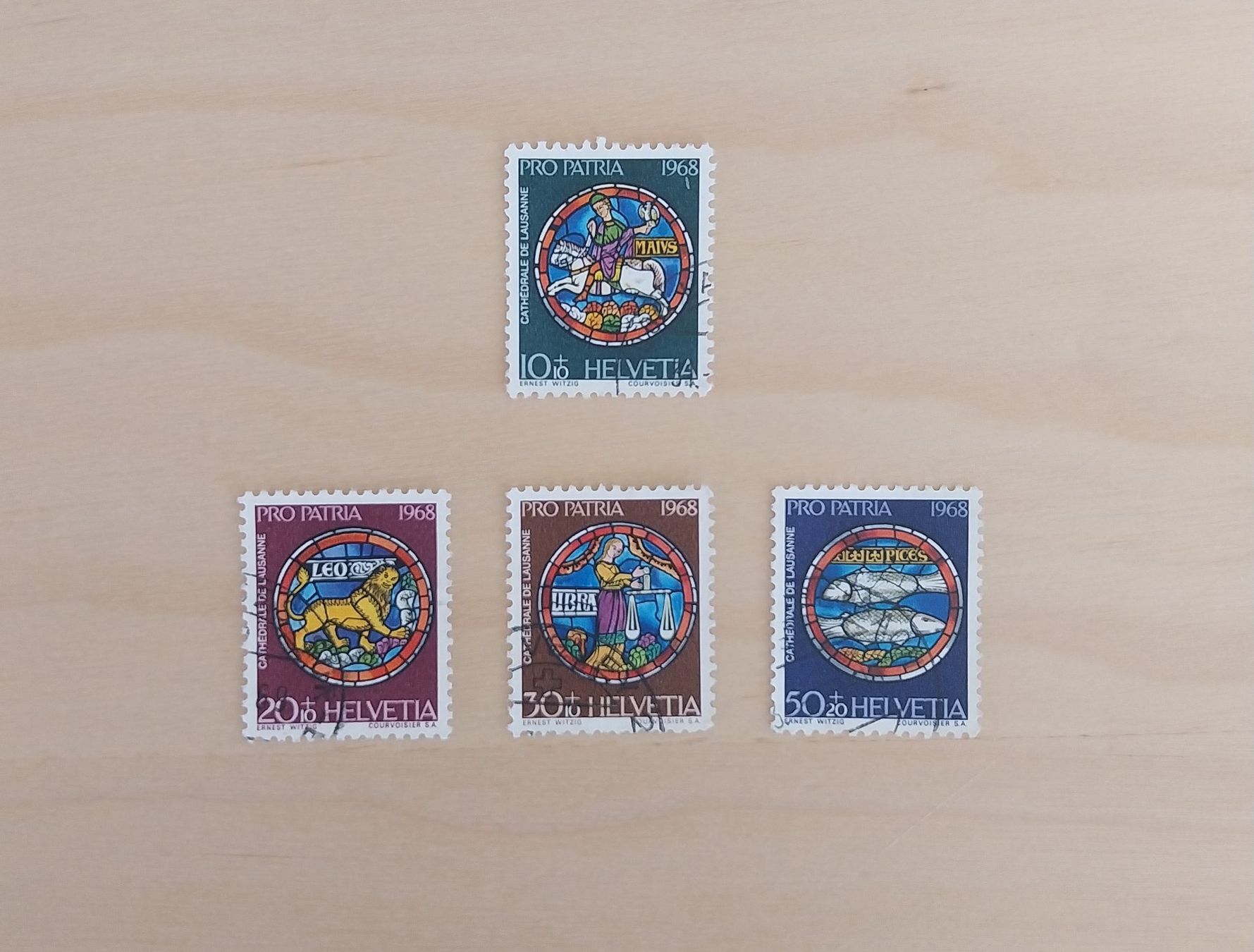 Alle Briefmarken: Timbres ProPatria 1968 - année complète – Gebraucht aus Bussigny von jaqual