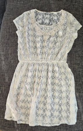 Sommerliches Spitzenkleid, Grösse 46, Farbe Creme, Top!