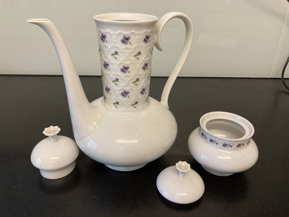 Set di piatti: Porzellan Kaffeeset mit Veilchenmuster, Langenthal – Usato da Gränichen venduto da SabineZ01 2